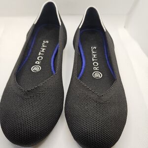 Rothy's Size 7.5 Black Womens Shoes Round Toe Ballet Flats Slip Ons